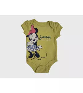 Baby Bodysuit Starter Set, Yellow, White , Fashion Minnie Mouse Print