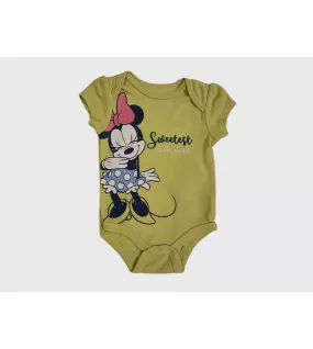 Baby Bodysuit Starter Set, Yellow, White , Fashion Minnie Mouse Print