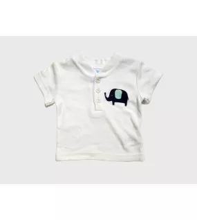 Baby Bodysuit Starter Set, White,Green, Fashion Elephant Embroidery and Print Baby Bodysuit Starter Set, White,Green, Fashion Elephant Embroidery and Print