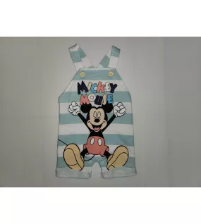 Baby Overalls/Dungarees Set, Light Blue, White - Mickey Mouse