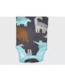 Baby Romper Sleeveless, Dim Gray, Fashion Dino Print