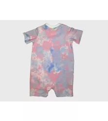 Baby Romper Short Sleeve, Pink Blue Colour- Fashion Floral Print