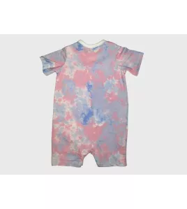 Baby Romper Short Sleeve, Pink Blue Colour- Fashion Floral Print