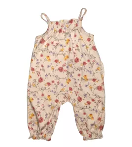 Baby Romper Sleeveless, Peach Colour, Fashion Flower Print