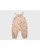 Baby Romper Sleeveless, Peach Colour, Fashion Flower Print