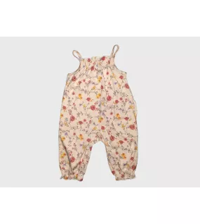 Baby Romper Sleeveless, Peach Colour, Fashion Flower Print Baby Romper Sleeveless, Peach Colour, Fashion Flower Print