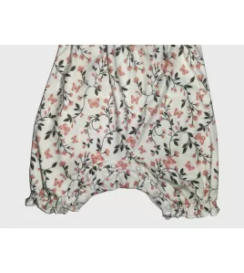 Baby Romper Sleeveless, Floral White Colour, Fashion Flower Print