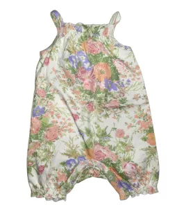 Baby Romper Sleeveless, Honeydew Colour, Fashion Flower Print