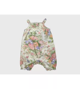 Baby Romper Sleeveless, Honeydew Colour, Fashion Flower Print