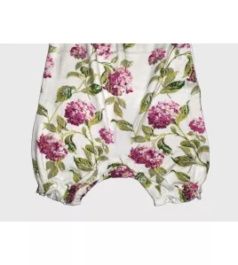 Baby Romper Sleeveless, Mint Cream Colour, Fashion Flower Print