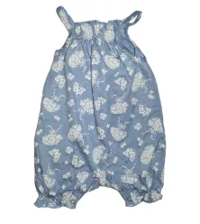 Baby Romper Sleeveless, Light Blue Colour, Fashion Flower Print