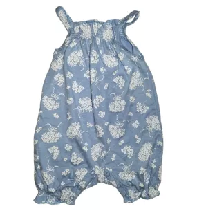 Baby Romper Sleeveless, Light Blue Colour, Fashion Flower Print Baby Romper Sleeveless, Light Blue Colour, Fashion Flower Print