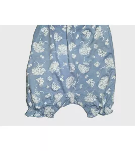 Baby Romper Sleeveless, Light Blue Colour, Fashion Flower Print