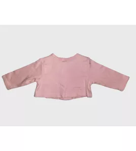 Baby Long Sleeve Crop Top Cardigan, Pink Colour , Fashion Rabbit Embroidery
