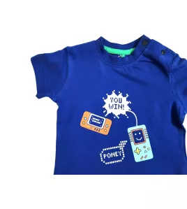 Baby Round Neck T-Shirt , Cerulean Blue, Fashion Gadget Print Baby Round Neck T-Shirt , Cerulean Blue, Fashion Gadget Print