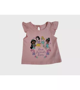 Baby Ruffle Short Sleeve and Pant Set , Pink , Fashion Disney Print