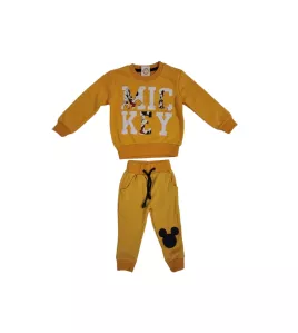 Sweater Suit- Yellow, Fashion Mickey Mouse Print