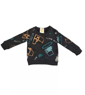 Sweater Suit- Black Grey, Fashion Excavator Print