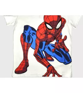 Round Neck T-Shirt , White Colour, Fashion Spiderman Print