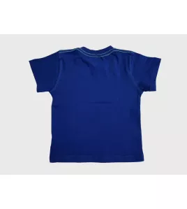 Round Neck T-Shirt , Azure Blue, Fashion Gadget Print