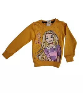 Sweater Long Sleeve- Yellow, Fashion Barbie Print