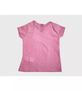 Round Neck Short Sleeve T_Shirt, Pink, Fashion Cartoon Print