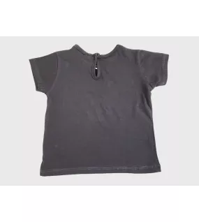 Round Neck Short Sleeve T_Shirt, Dark Lava, Fashion Cartoon Print