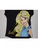 Round Neck T-Shirt Short Sleeve With Print-Barbie