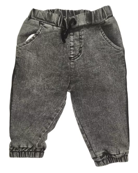 Jeans - Stretch Denim, Elasticated Waist, Black Closet, Jogger